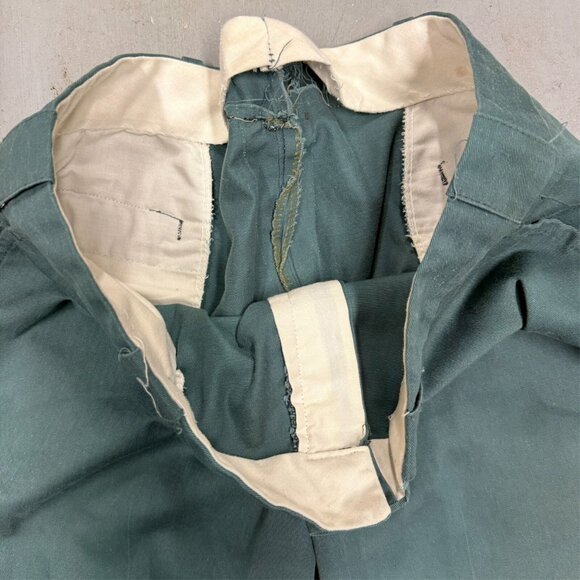Vintage 60s 70s Koratron Work Pants Lightning Zipper 38x27 - Picture 7 of 12